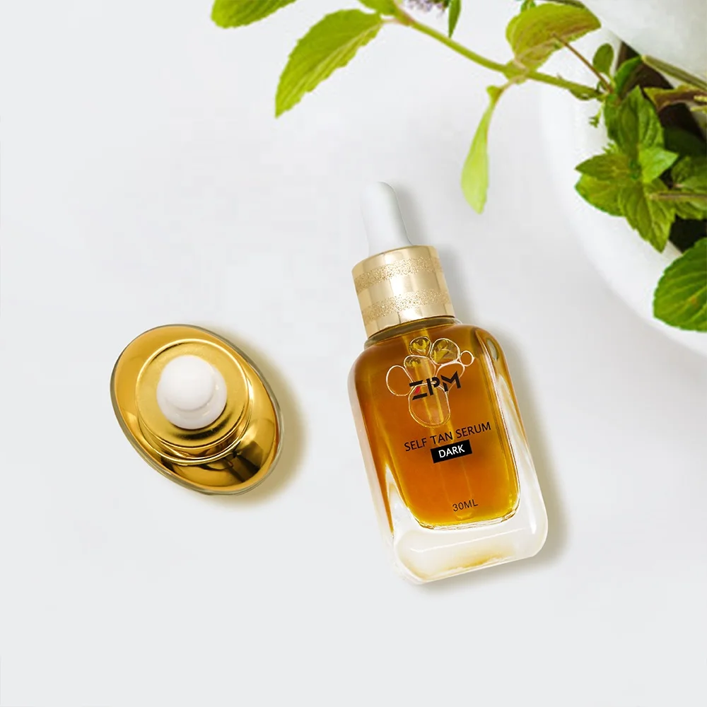ZPM OEM/ODM, частная марка, Лидер продаж, 100% натуральное безсолнечное бронзовое масло для лица, загар, темно-Темная Сыворотка для самозагара