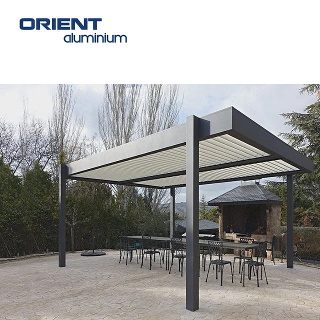 ORIENT Pergola Aluminium Outdoor With Waterproof Enclosed Stand Sunroom House Metal Gazebo