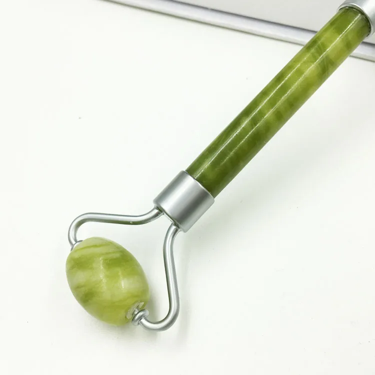 Jade Roller and Gua Sha Tools Set , Anti Aging  Quartz Roller Massager - 100% Real Natural Jade Roller for Face, Eye, Neck