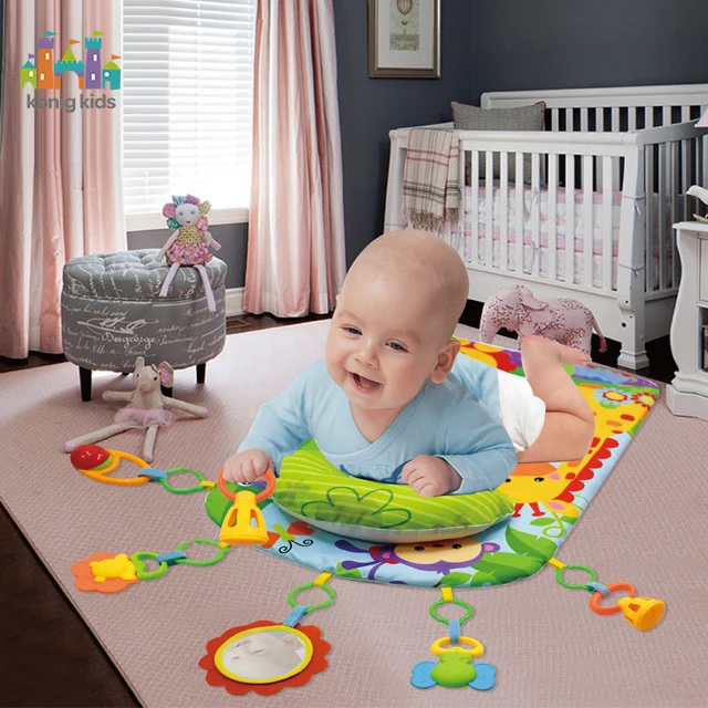 Konig Kids New  Baby Playing Mat Baby Activity Game Mat With Hanging Toy Baby With Pillow