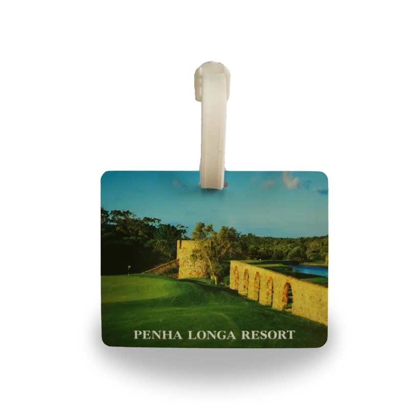 Cheap Wholesale Photo Bag Suitcase Tag Square Golf Leather Luggage Bag Tag