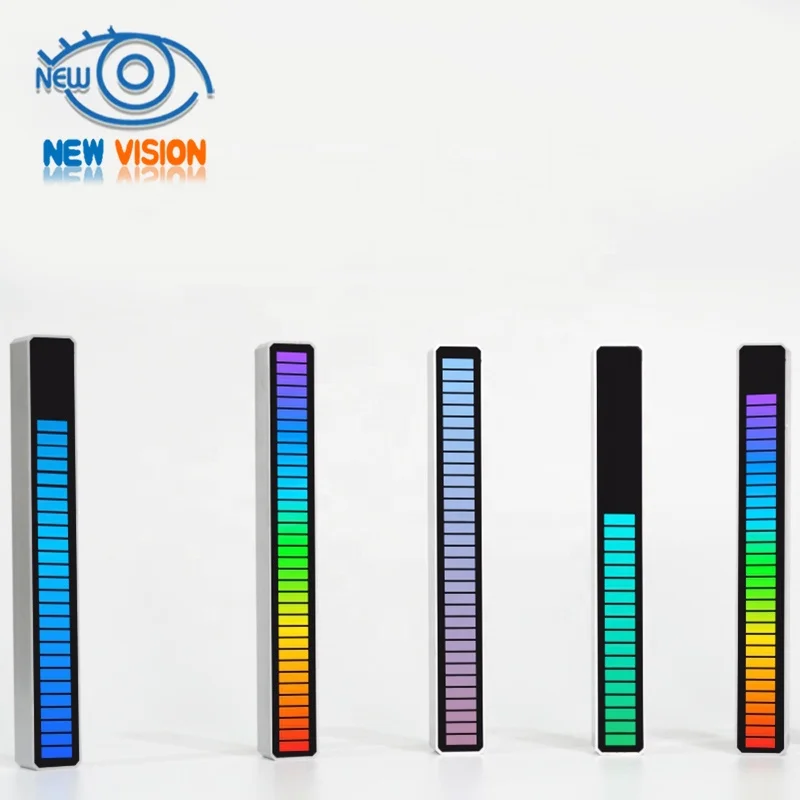 
32 Bit Music Level Indicator Aluminum Bar Voice Sound Control Audio Spectrum RGB Light LED Display Rhythm Pulse Colorful Signal 