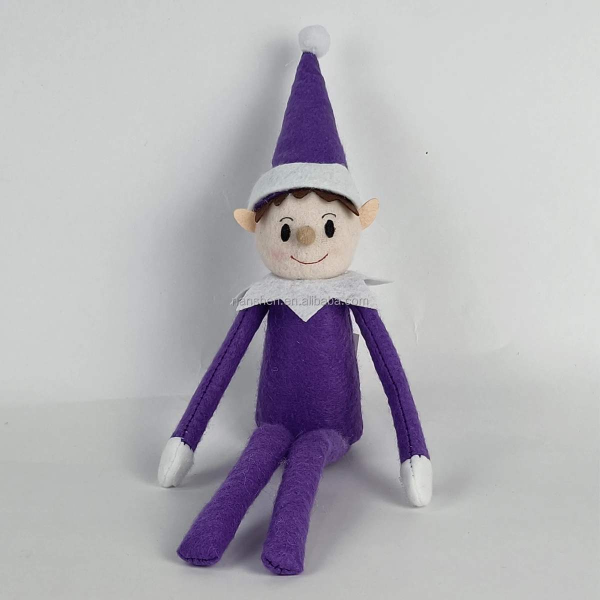 Wholesale Plush Christmas Resin head Elves Stuffed Plush Toy Girl And Boy Doll Toys For Christmas Gift Set