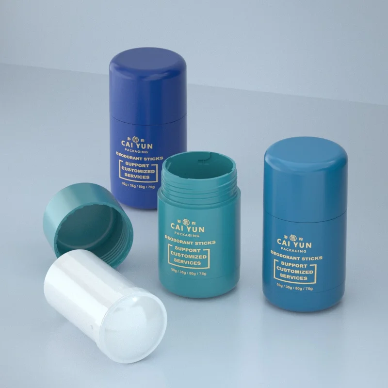 30ml 50ml  refillable stock deodorant containers for women and men body cream empty deodorant container stick 75g