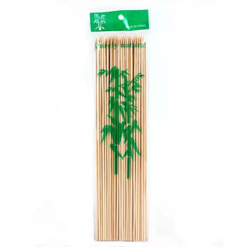 5 mm 6 mm Semi-Pointed Bamboo Candy Sticks 5.25 Inch Bamboo Skewers With Your Logo