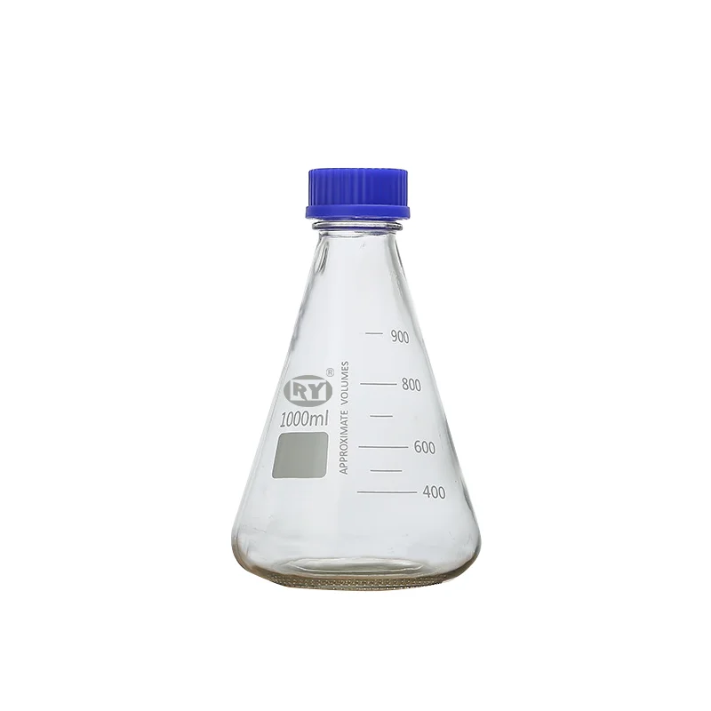 Customized wholesale laboratory glassware factory direct sale high quality Borosilicate glass conical flask with cover