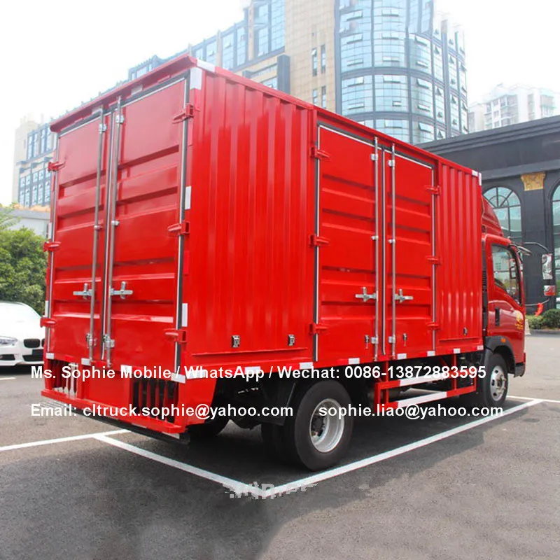 Japan brand ISUZ-U 4x2 steel Container  van box cargo truck for Africa