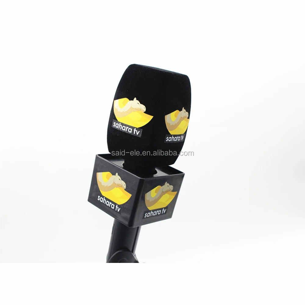 Телеканал, микрофон из пенопласта, печать логотипа на заказ