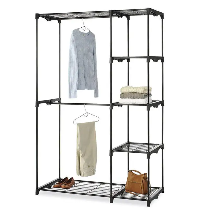 Simple Houseware Freestanding Clothes Garment Organizer Closet Wardrobes For Bedroom Furniture Sale