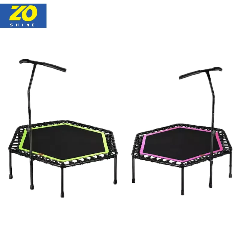 Zoshine gymnastic jumping fitness fitness techsport trampoline with handle