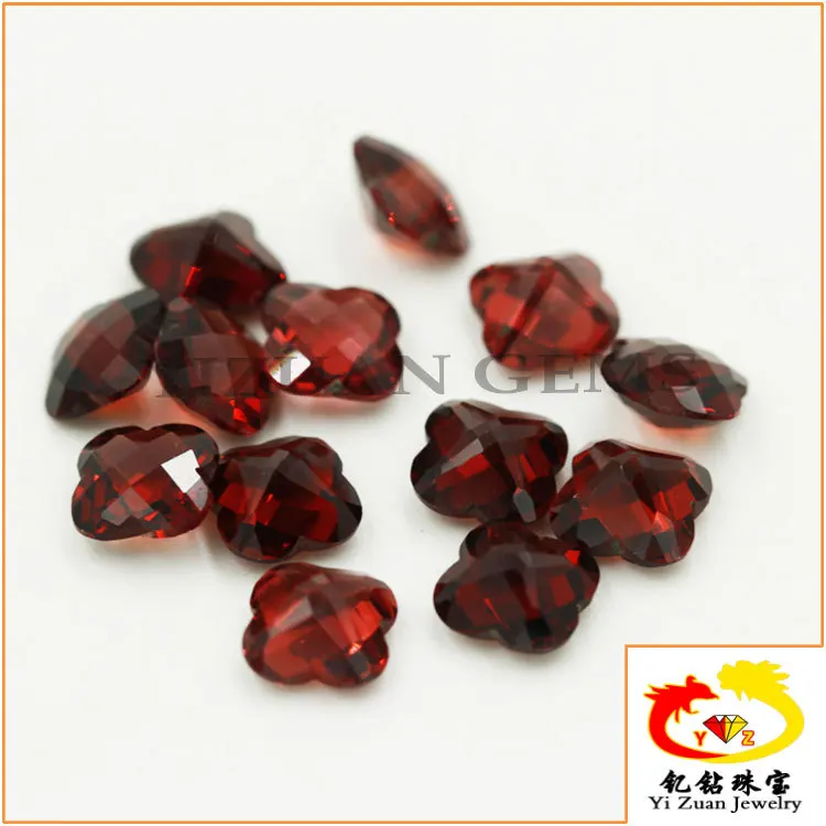 YZ Wholesale Garnet all shape customize and  direct cut  natural gemstone rough oval facet cut garnet stone for jewelry