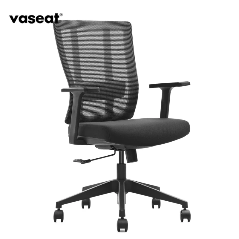 Comfortable Swivel Office Chair with Mesh Back Adjustable Headrest Fabric and Metal Material for Executive Staff from China