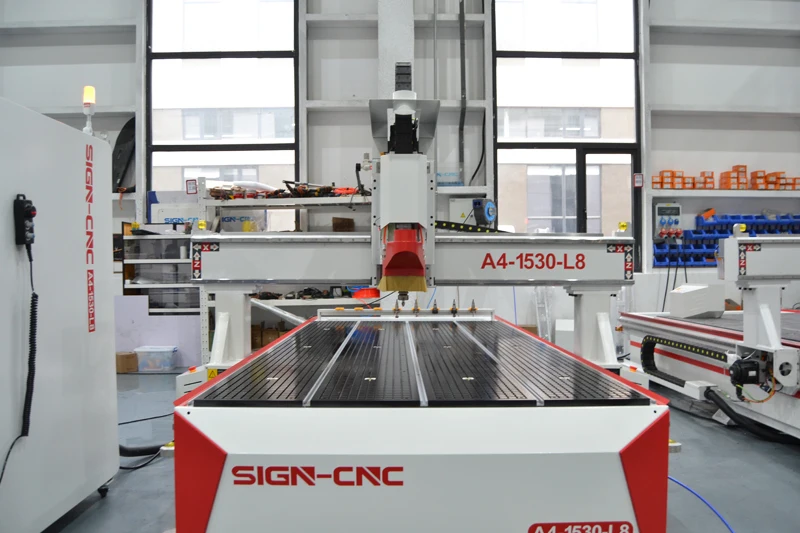 3 axis woodworking machinery A4-1530-L8-Pro ATC Wood CNC Router with atc spindle and AC servo motor for engraving and cutting