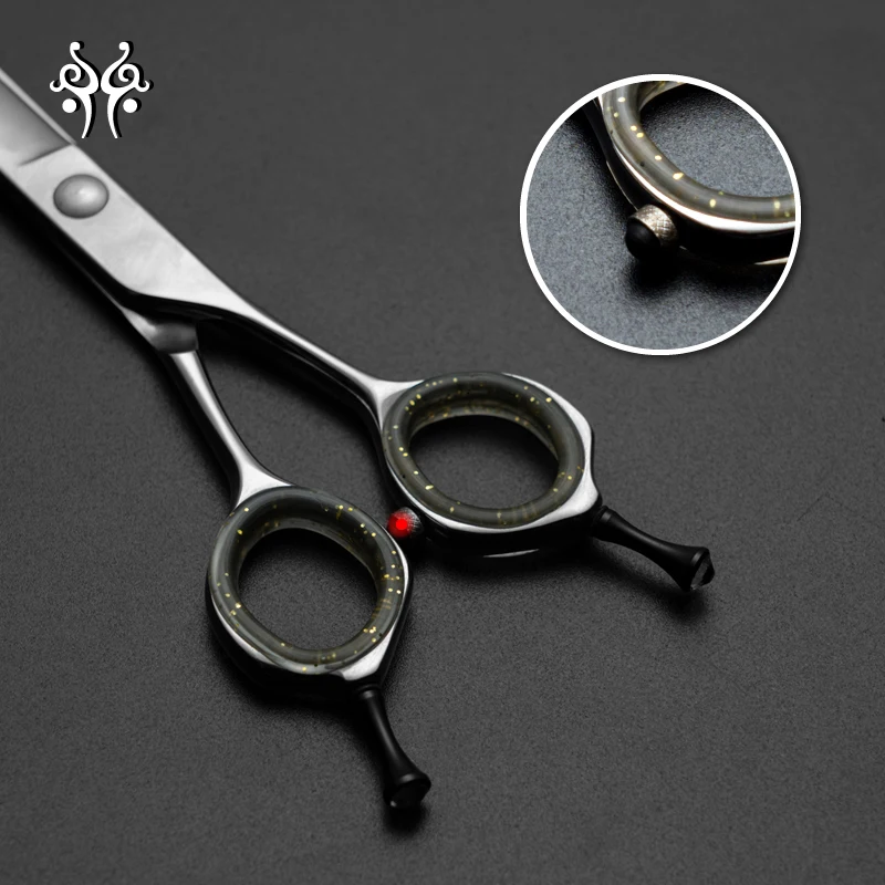 High Quality 7 Inch Japanese 440C Curved Blade professional Pet Grooming Scissors Easy To Cut