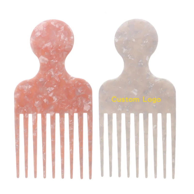 MiDairy 2020 new arrival Round handshake Interposing comb acetate colorful hair comb customize the logo combs for women