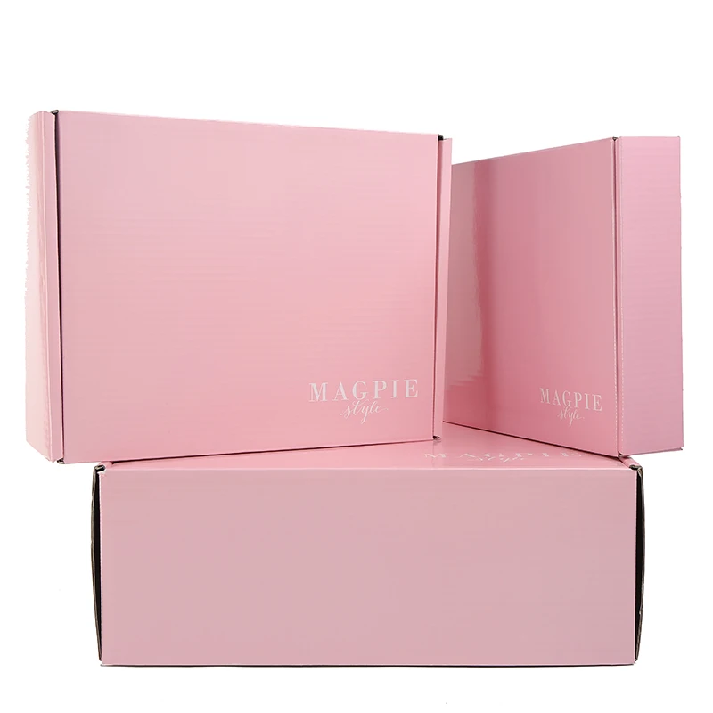 China Wholesale E flute pink paper packaging gift boxes