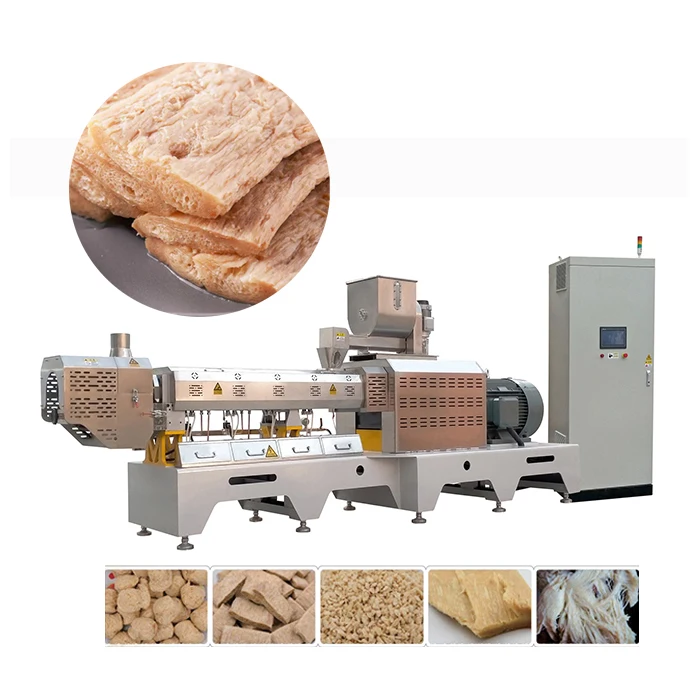Tvp Tsp Texture Soya Protein Chunks Processing Line