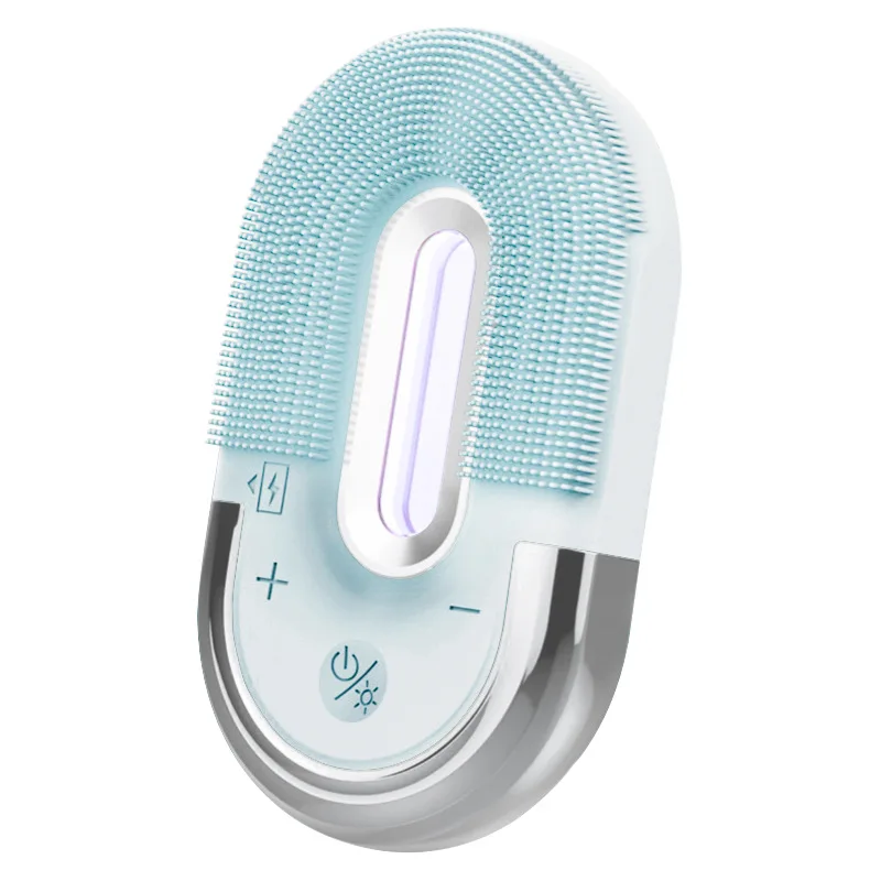 New Sonic Electric Facial Brush Wireless Charging Silicone Massager Cleansing Facial Washing Brushes Face Cleaning Tool