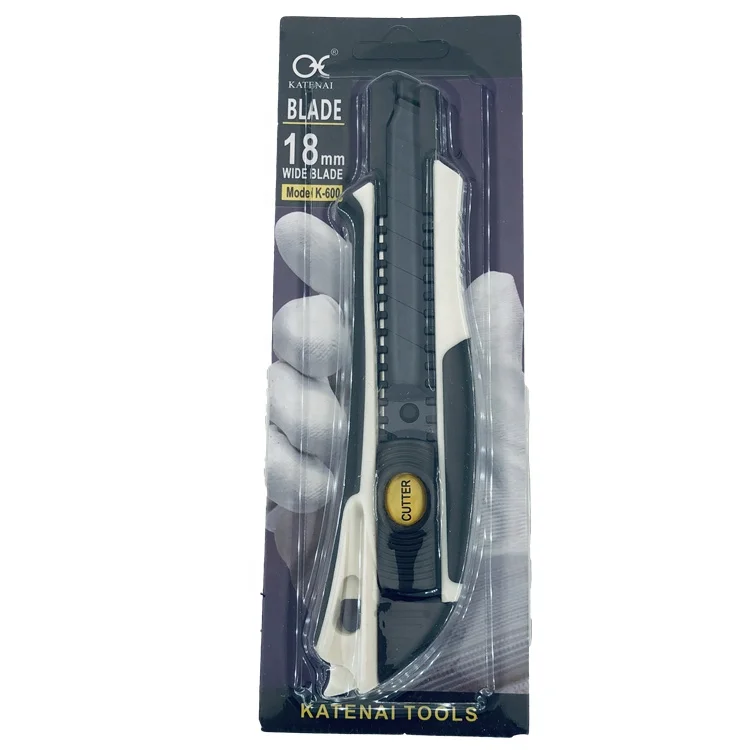 EUROPEAN TOP RANK office use 18MM Utility Knife  paper Cutter Black Blade 115mm