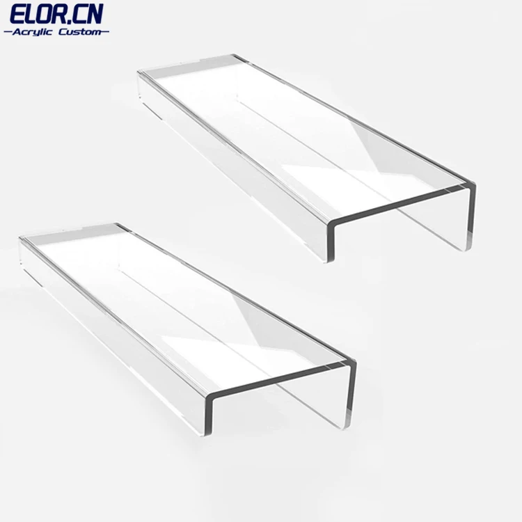 Прозрачная акриловая полка ELOR для хранения виниловых записей настенное крепление стойка компакт-дисков подвесная плавающая книжная