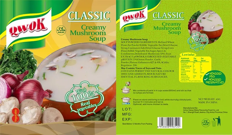 qwok series creamy mushroom soup