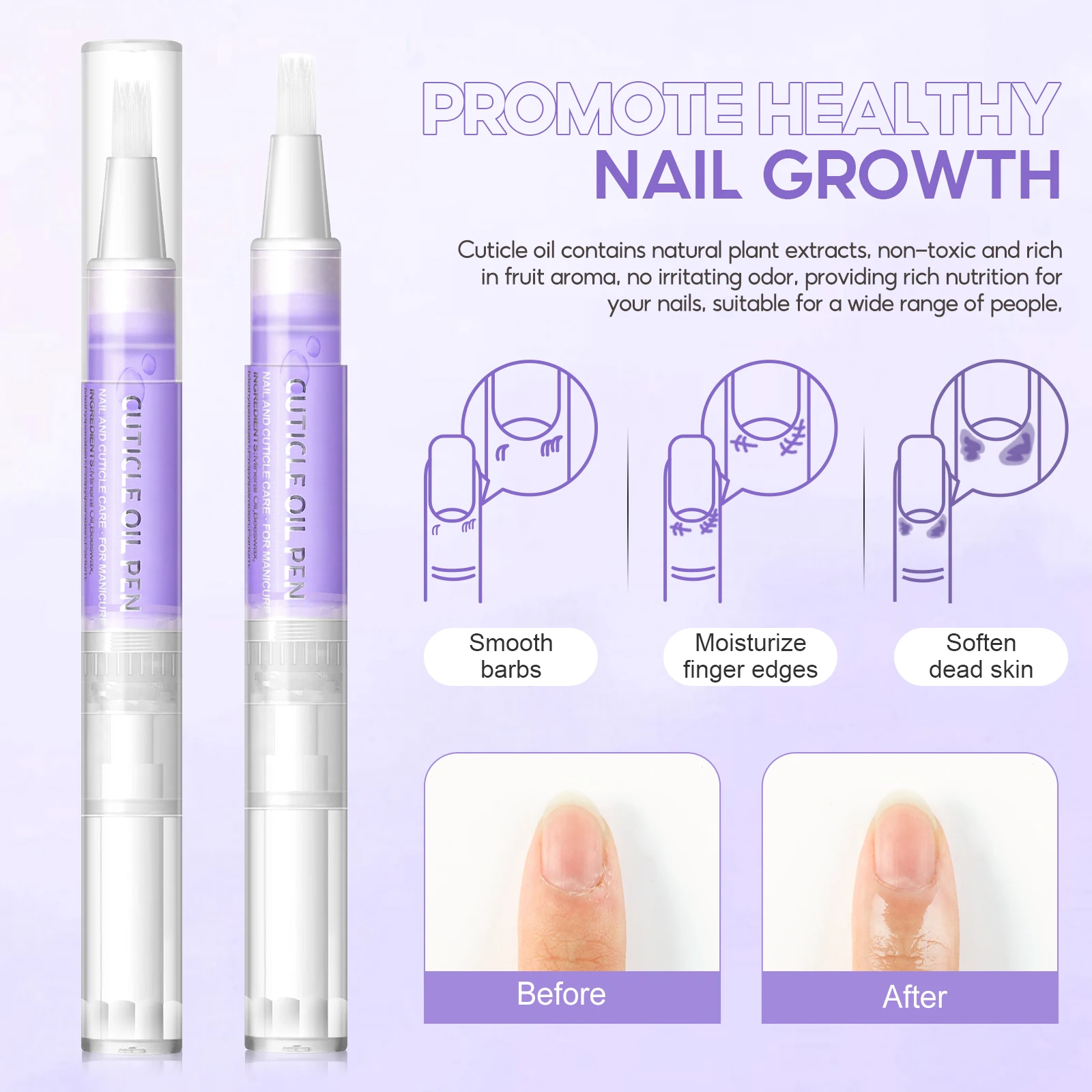 Cuticle Oil Pens Custom Logo Wholesale Products Suppliers More Flavors Nail Cuticle Revitalizer Oil For Finger Skin Care OEM