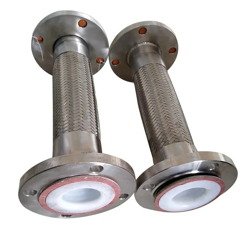 304/304L/316/316L Stainless Steel Pipe Fittings Connection Stainless Steel Flexible Flange Braided Metal Hose