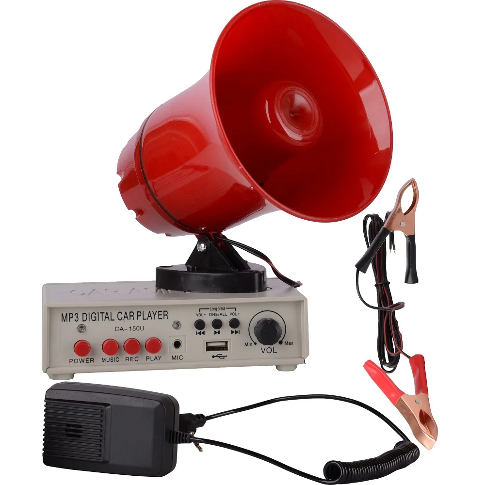 HY803 Vehicle Megaphone Active Horn Speaker With Amplifier