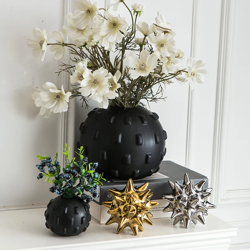 Home Decor Interior Modern Table Living Room Gold Ceramic Ornament Luxury Home Decor Accessories