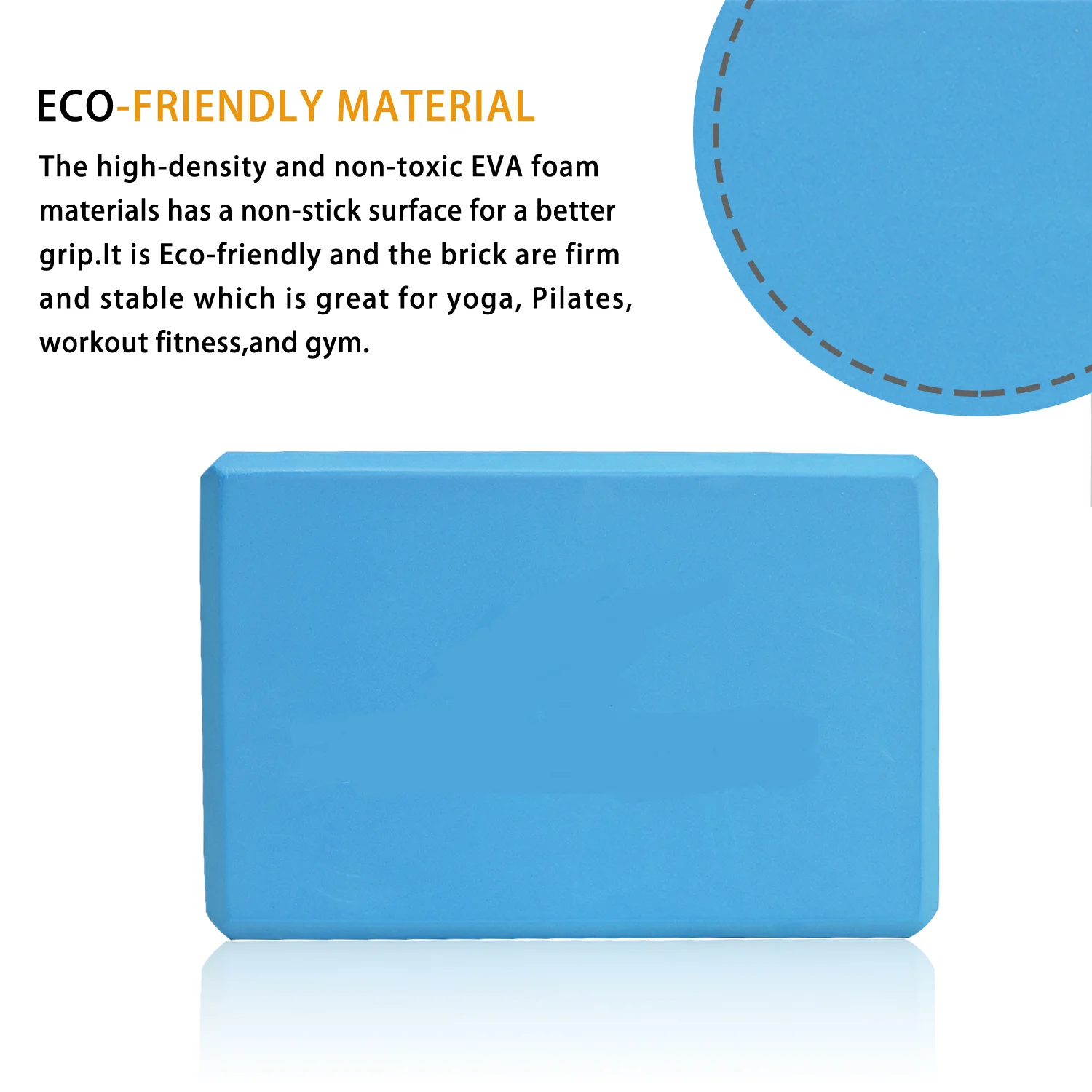 In stock Soft Gym Fitness Eco Friendly Custom EVA Yoga Block