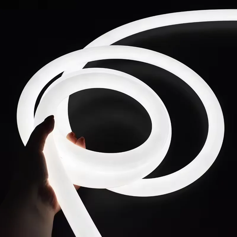 360 Lighting LED Neon Rope Lights Round Tube Warm White LED Strip Lights 360 Degree Illumination IP67 Waterproof For Bedroom