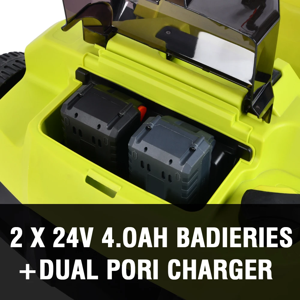 Vertak 2x20V brushless motor large scarifier and rake 36cm cutting width garden 2 in 1 cordless lawn rake scarifier