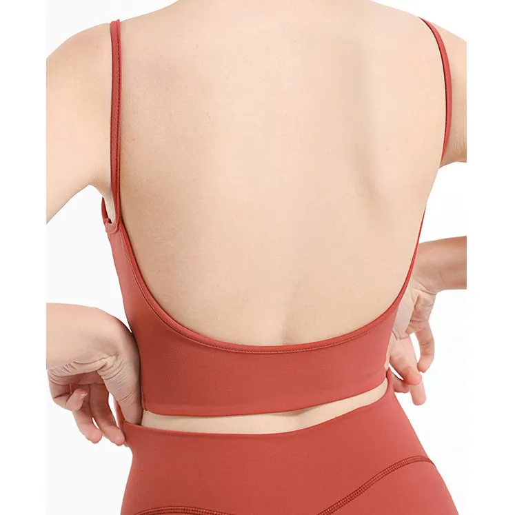 Изысканное качество изготовления удобный однотонный высокоэластичный Спортивный Бюстгальтер Сексуальная Женская майка короткий топ