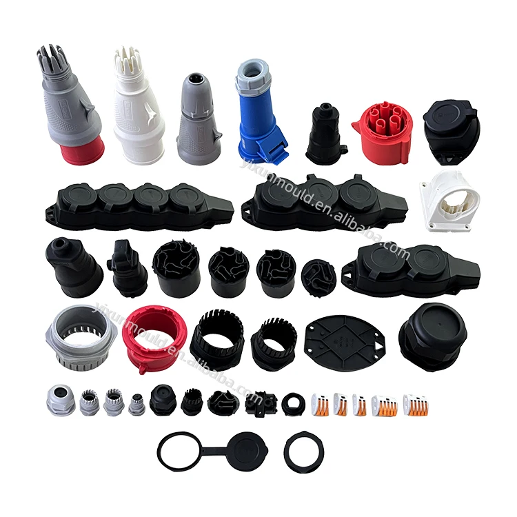 custom plastic parts injection molding industrial electrical switch socket plastic parts shell enclosure housing injection mould