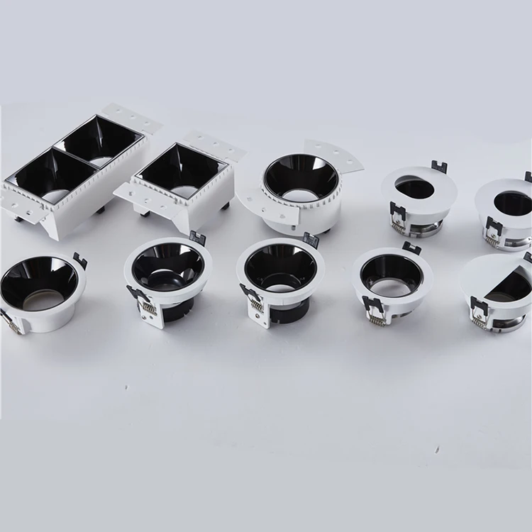 build rgb Led Spotlight 12v aluminium housing for 50mm led downlight double lamps super fashion model 12w