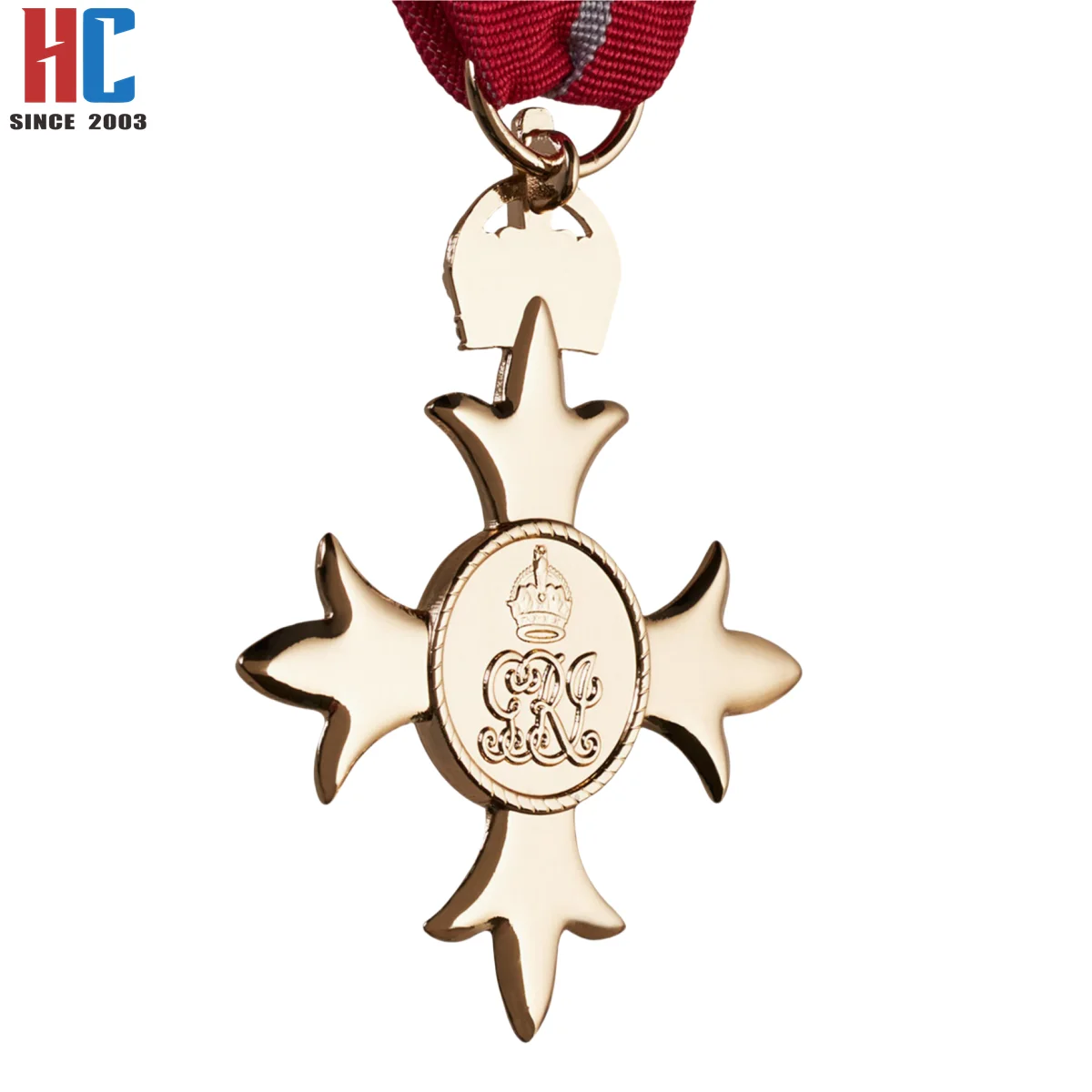 Металлический значок с лентой на 20 лет