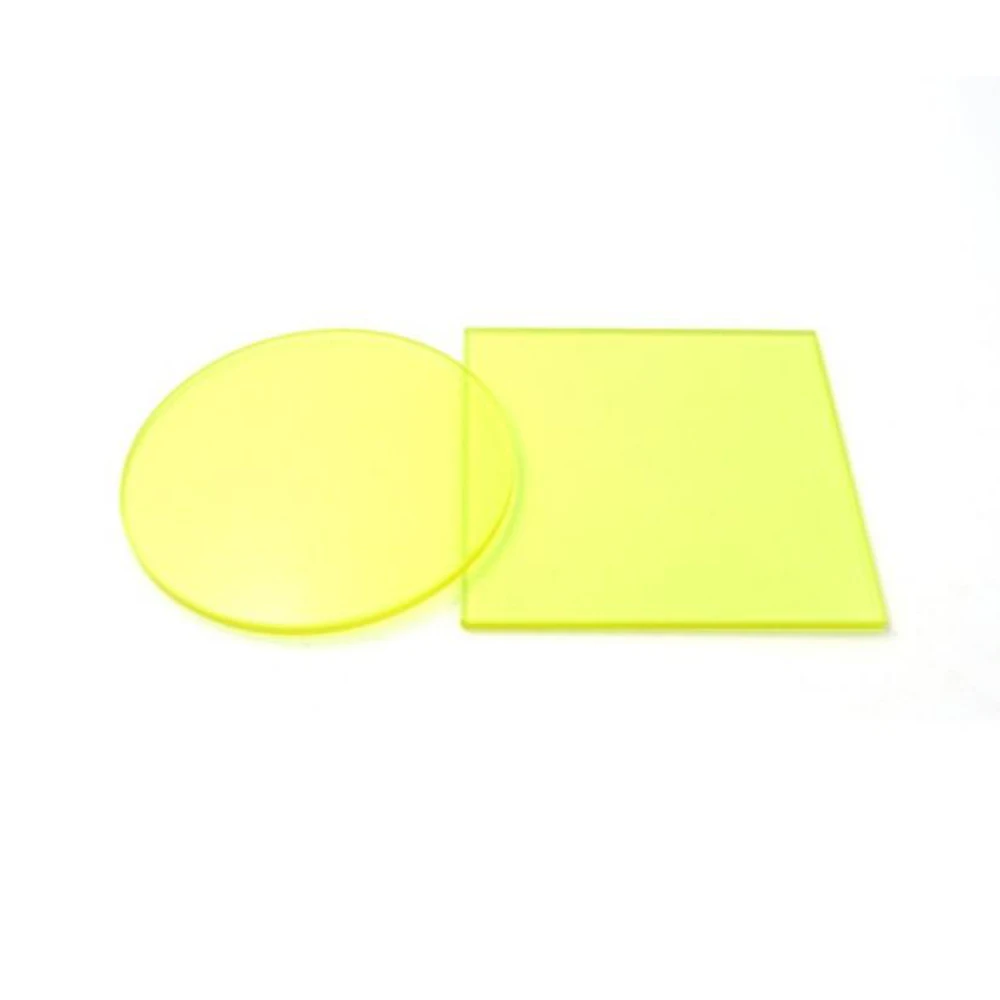 Пользовательский JB400 400nm фильтр длинных частот GG400 желтый оптический стеклянный фильтр оконный диск