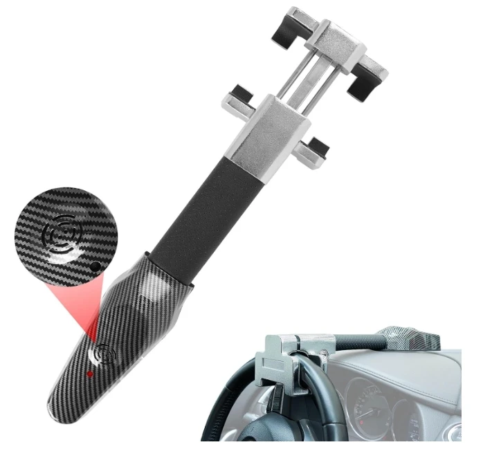 Zhenzhi Steering Wheel Lock with Alarm  Heavy Duty Car Anti Theft Lock Device Compatible with Vehicle Truck SUV Van