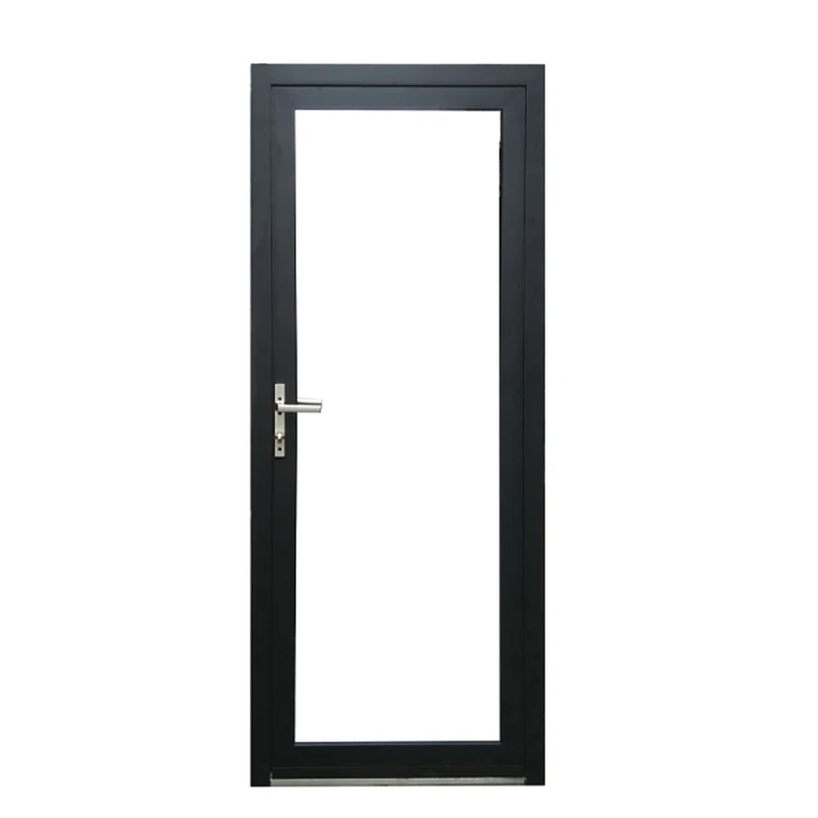 Customization House commerce Wood Grain PVC Aluminum Pane Grill Swing Door