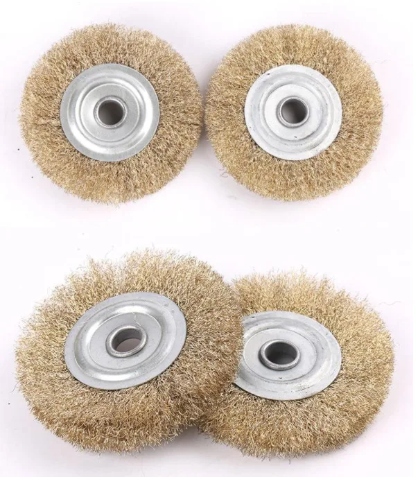 ZXD 100mm Flat-shaped wire wheel crimped wire circular brush crimped wire brush