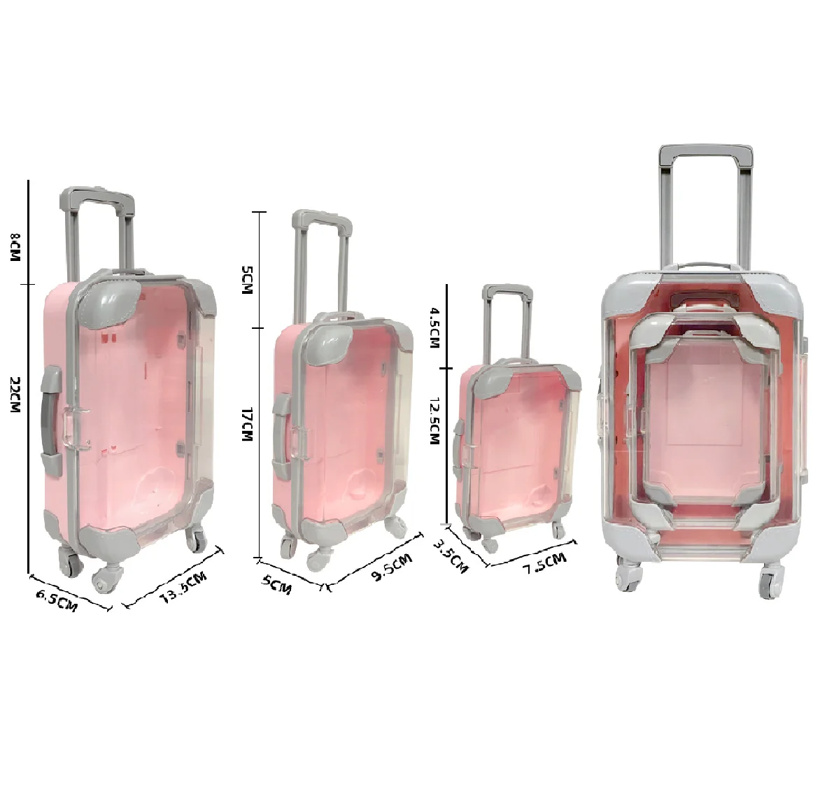 18-дюймовые аксессуары для американских кукол чемодан американский девочек мини-чемодан ресниц брелок с блеском