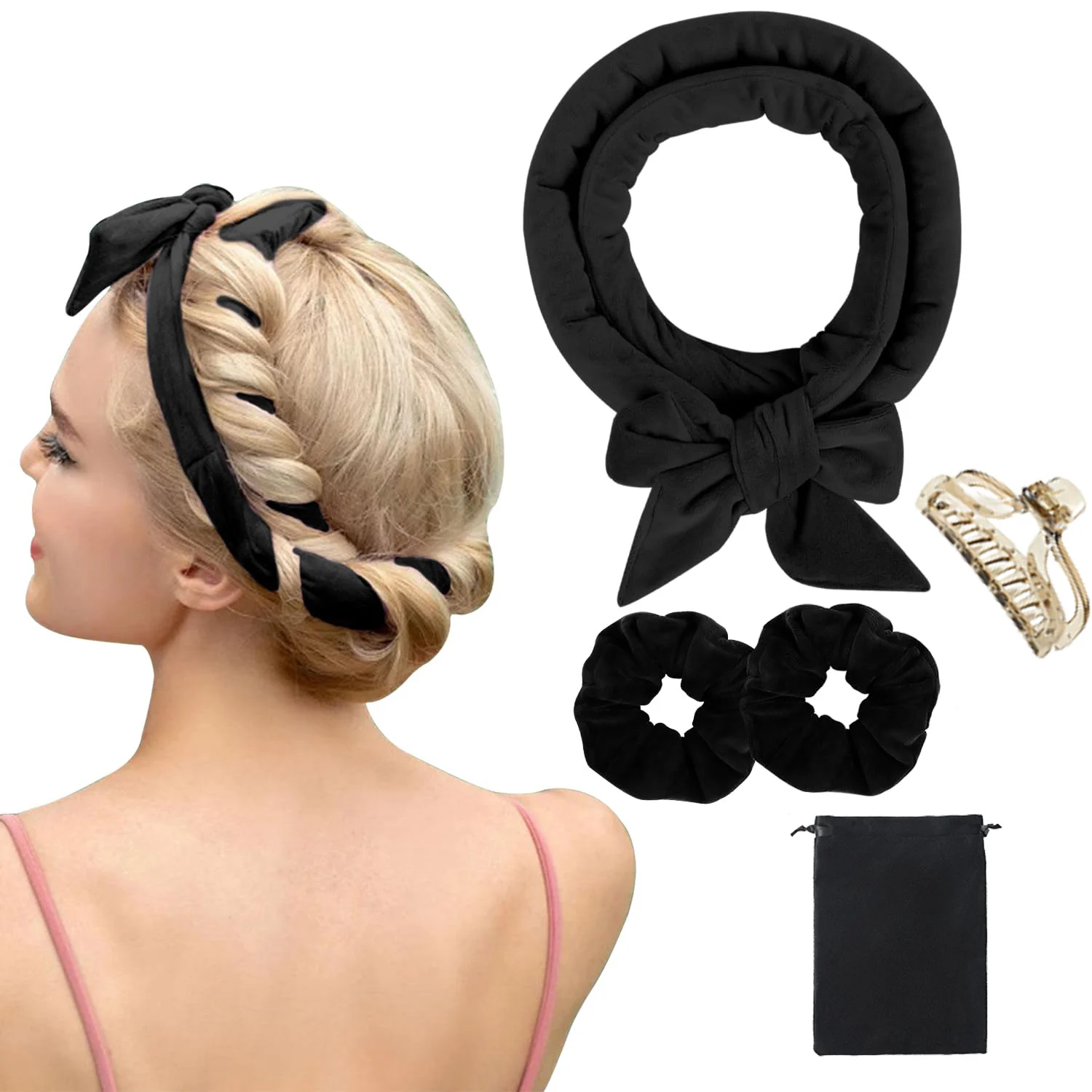 No Heat Hair Curlers Ribbon Hair Rollers Convenient Operation Sleeping Soft Curl Bar Wave Sleeping Tools