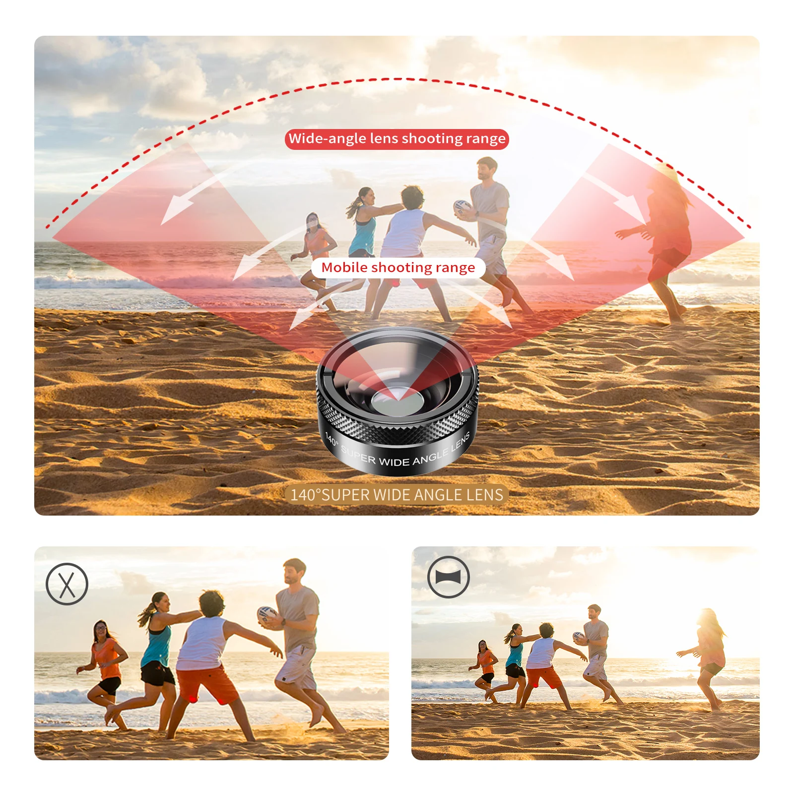 APEXEL 11 in 1 Phone Camera Lens Kit  Wide Angle Macro Fisheye Lens ND32 CPL Color Lens Compatible with Most of Smartphone