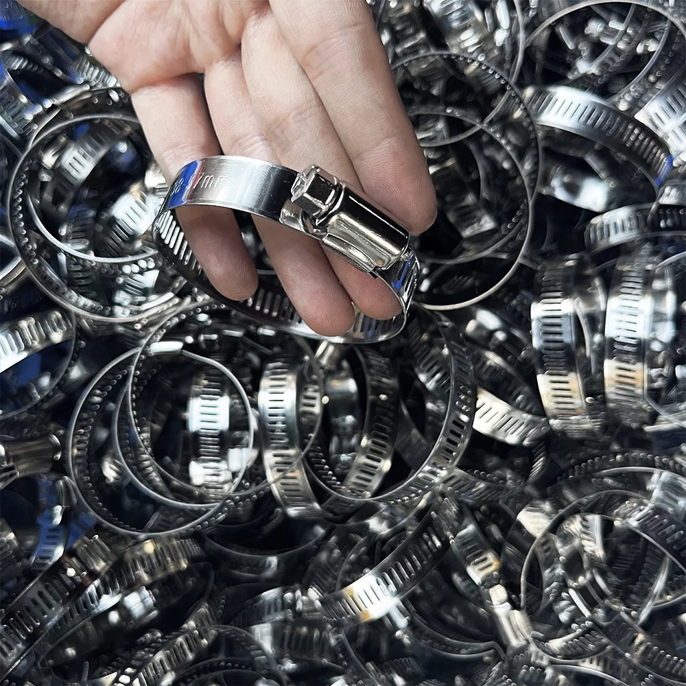 Customized 80-100mm Stainless Steel Universal Worm Drive Clamp With Thumb Screw for Fixing Hoses and Pipes Pipe Clamps