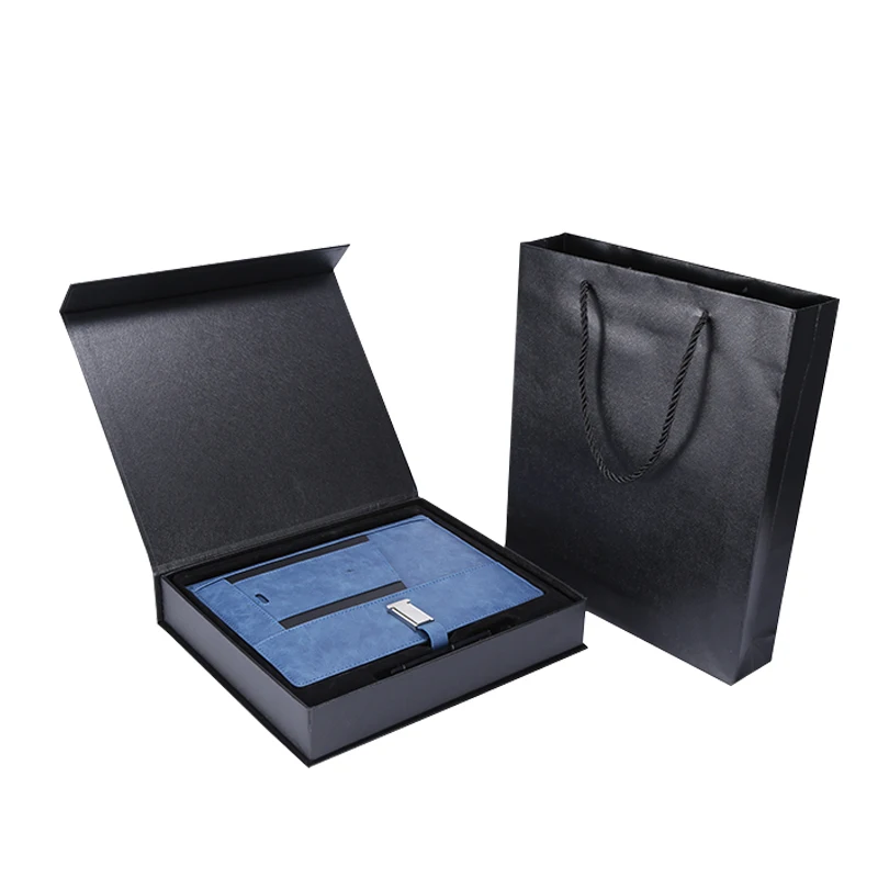 Lork New Year Corporate Gift Notebook  Powerbank with USB flash Drive Phone Pocket A5 Digital Planner Diary