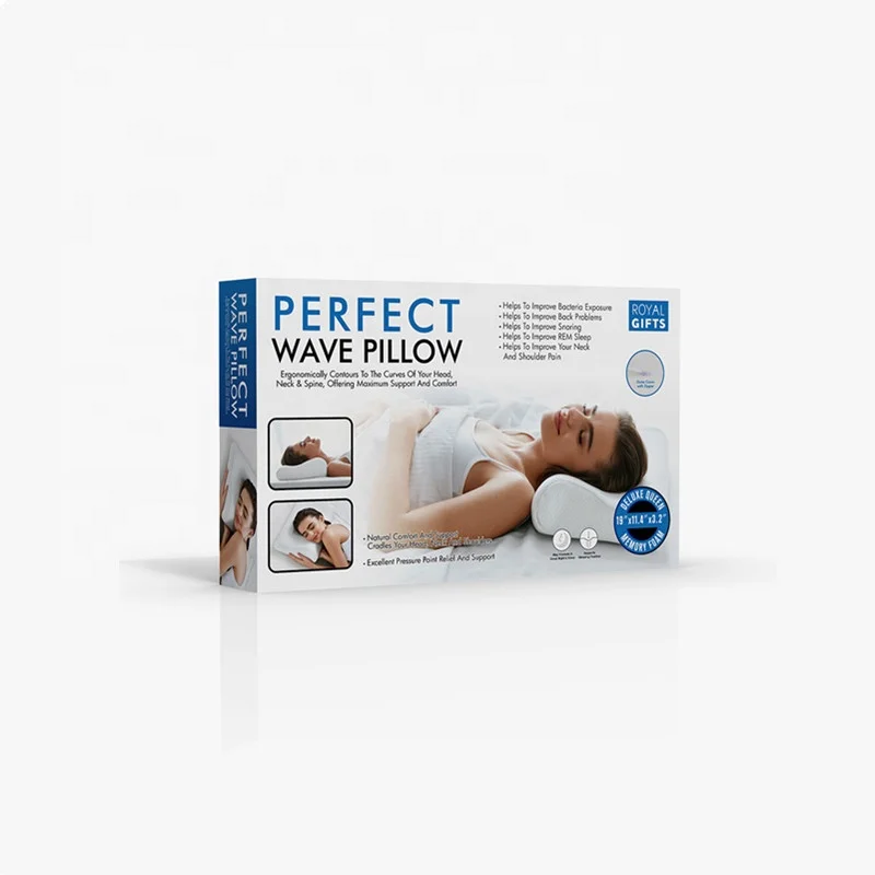 Wholesale Healthy Cervical Ergonomic Contoured Legacy Orthopedic White Wave Memory Foam Bed Head  Pillow