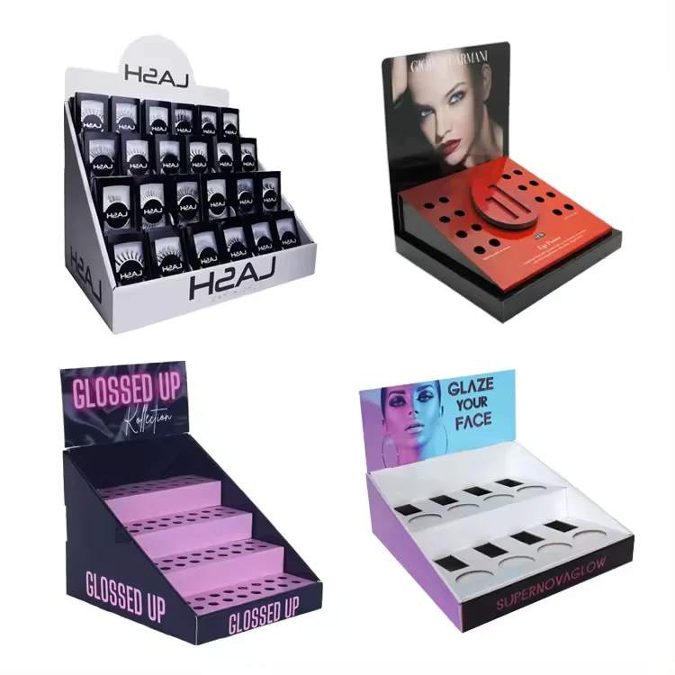 Customized Promotional Cosmetics Display Stand Sunscreen Counter Floor Display Stand