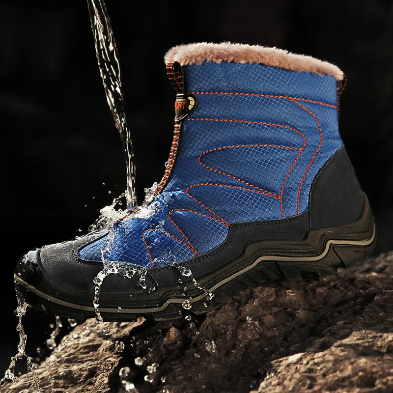 Мужские Водонепроницаемые ботинки для снега, повседневная одежда, армейские ботинки в повседневном стиле, походные ботинки для улицы, ботильоны для зимы