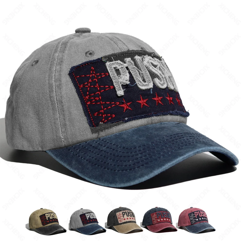 New custom logo 3D embroidered sun protection washed unstructured 2 two tone dad hat distressed vintage baseball cap for women m