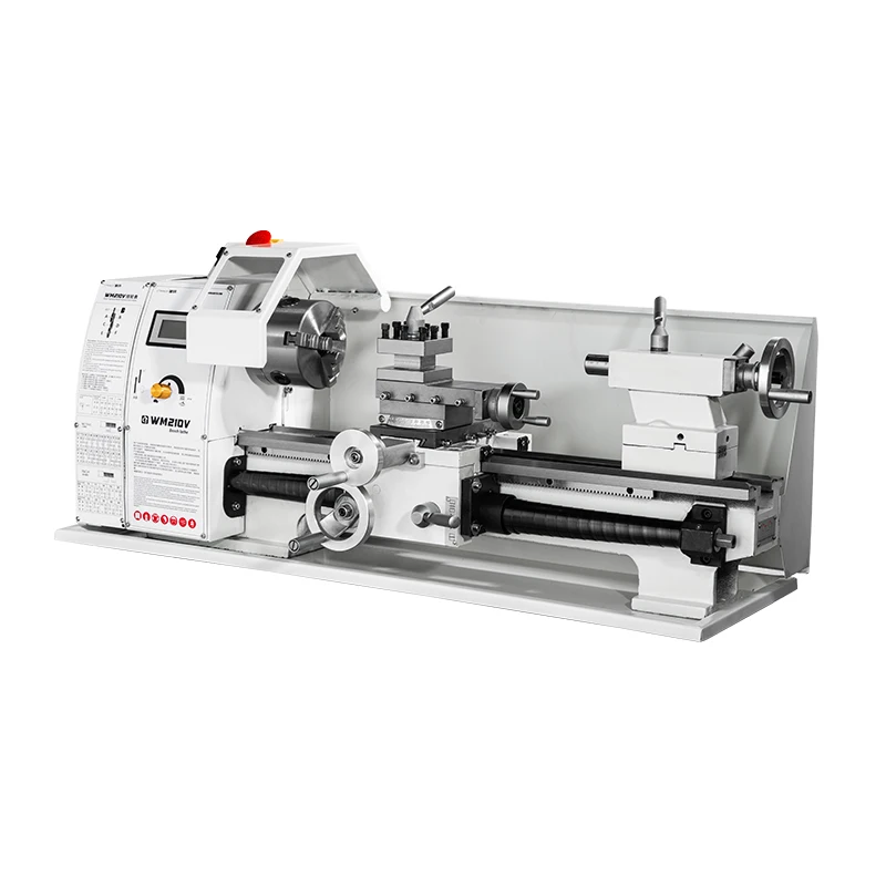 WM210V mini metal lathe machine automatic variable speed mini manual lathe machine